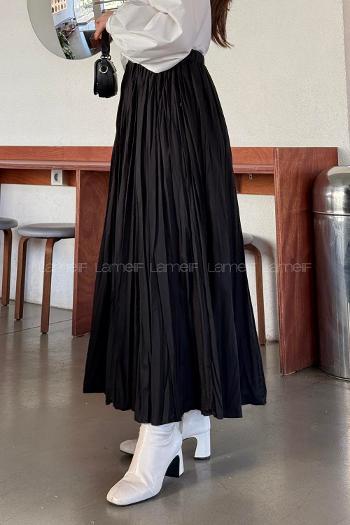 Lamelif Kraşlı Tesettür Etek Siyah