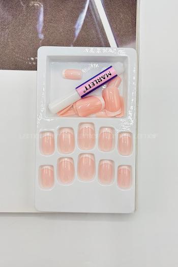 Lamelif Gold Beauty French Takma Tırnak 24 lü Pudra