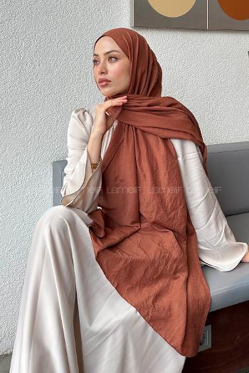 Cinnamon Cotton Straight Shawl