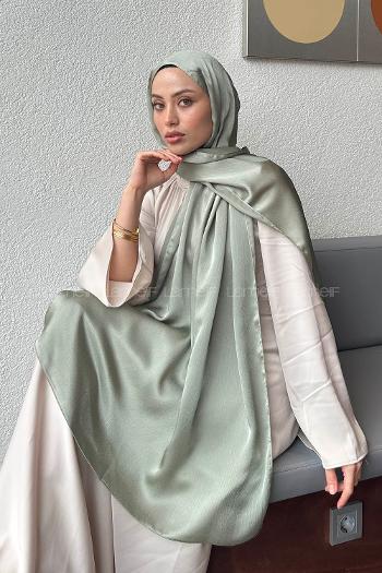 Plum Green Cotton Fabric Straight Shawl