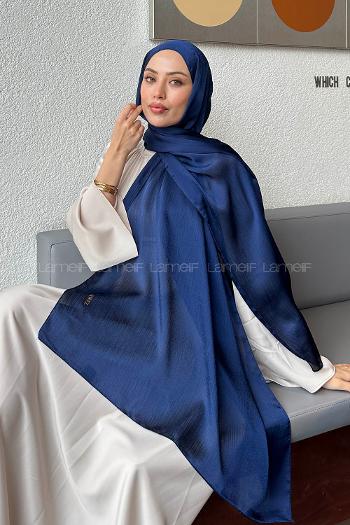 Lamelif Janjan Şal Gece Mavisi