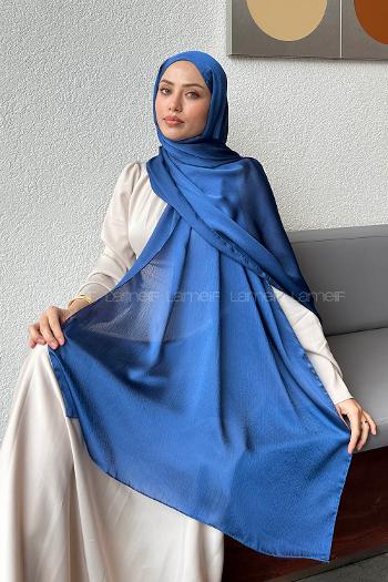 Indigo Cotton Fabric Straight Shawl
