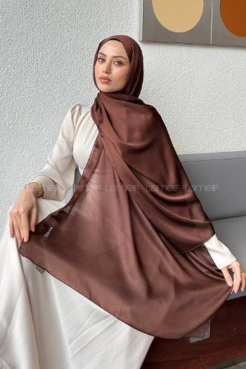 Brown Cotton Fabric Straight Shawl