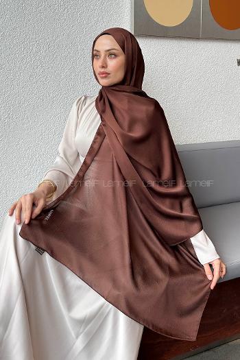 Brown Cotton Fabric Straight Shawl