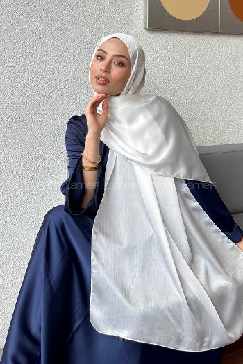 Off White Cotton Fabric Straight Shawl