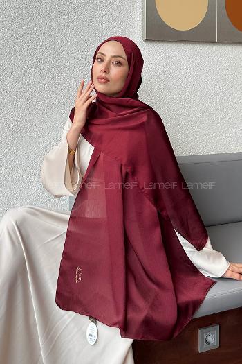 Lamelif Janjan Şal Koyu Bordo