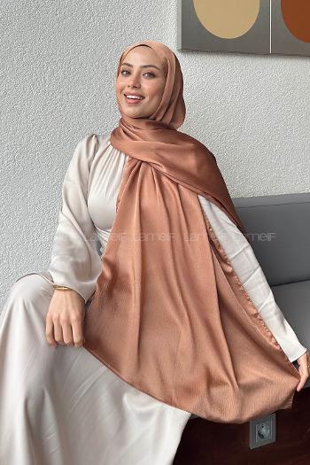 Brown With Milk Cotton Fabric Straight Shawl