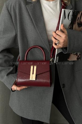 Claret Red Without Accessories Skin Hand Bag Arm Bag Bag