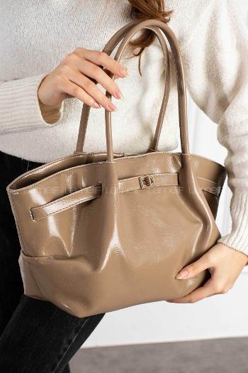 Lamelif Suni Deri Kemer Detaylı Else Kadın Kol Çanta Vizonrengi