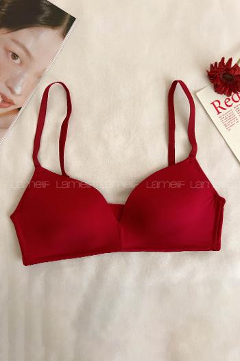 Sour Cherry Cotton Fabric Underwire Support Bralet