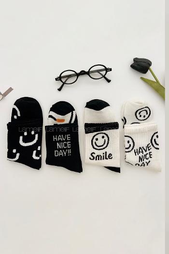 Lamelif 4lü Smile Kolej Çorap