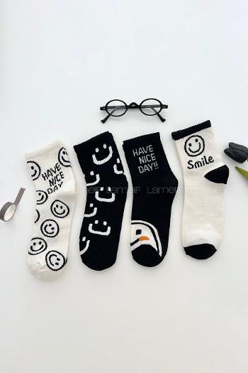 Lamelif 4lü Smile Kolej Çorap
