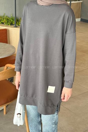 Anthracite Crew Neck Long Arm Sweatshirt