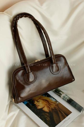 Bitter Brown With Suspenders Skin Hand Bag Bag