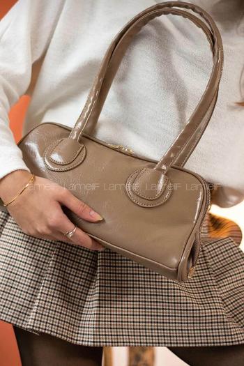 Lamelif Henna Pinterest Model Kadın Omuz Çantası Vizonrengi