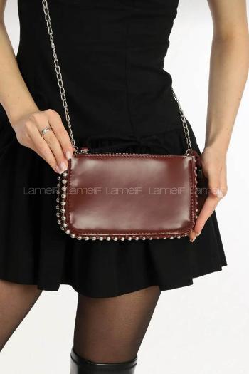 Claret Red Without Accessories Rope Hand Bag Bag