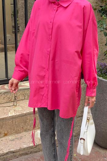 Lamelif Oversize Gömlek Pembe