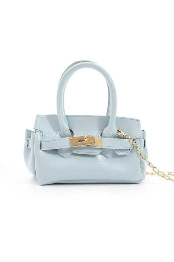 Lamelif Elly Tokalı Gold Askılı Çapraz Çanta Buz Mavisi