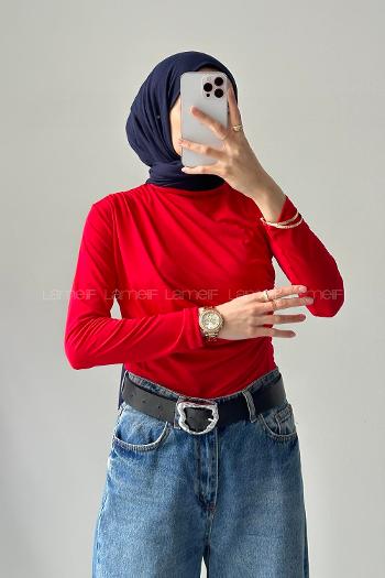 Pomegranate Flower Crew Neck Long Arm Sandy Fabric Body