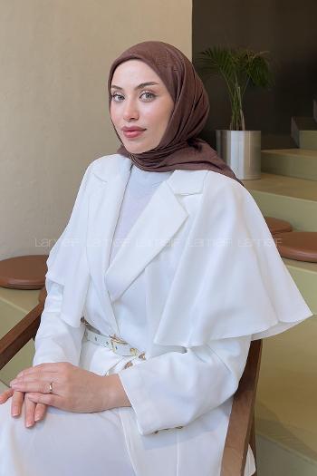 Brown Cotton Fabric Straight Scarf