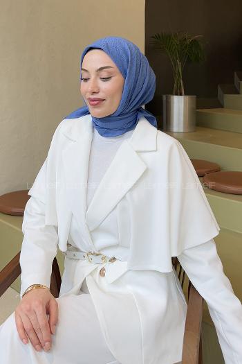 Lamelif Bambu Eşarp Kot Mavisi