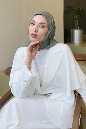 Lamelif Bambu Eşarp Koyu Çağla Yeşili