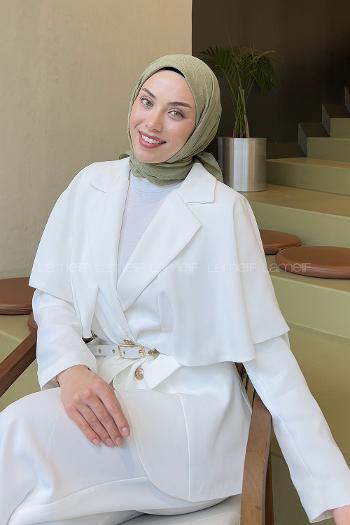 Lamelif Bambu Eşarp Mint  yeşili