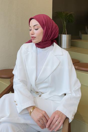 Modalamelif Bambu Eşarp Vişne