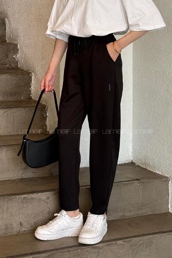 Black Narrow Leg Normal Waist Slim Fit Bottom Tracksuit