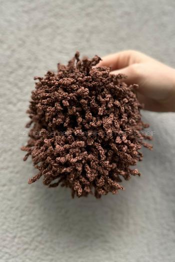 Dark Brown Combed Fabric Straight 