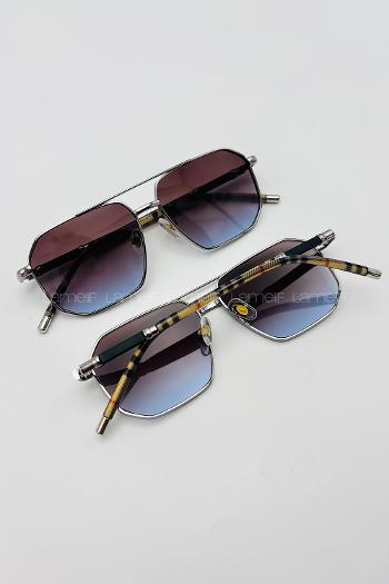 Lamelif Burberry İmzalı Luxery Blok Renk Güneş Gözlüğü