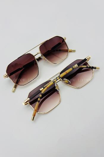 Lamelif Burberry İmzalı Luxery Kahverengi Güneş Gözlüğü