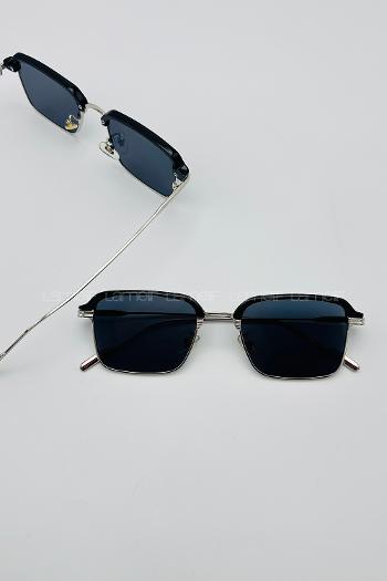 Lamelif Noa Luxery Siyah Gümüş Çerçeve Güneş Gözlüğü
