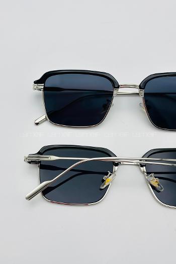 Lamelif Noa Luxery Siyah Gümüş Çerçeve Güneş Gözlüğü