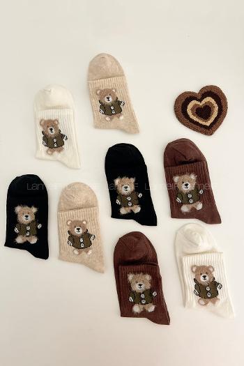 Lamelif Tüylü Kolej Çorap Seti