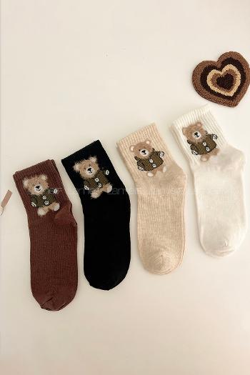 Lamelif Tüylü Kolej Çorap Seti