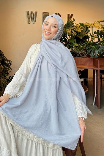 Gray Cotton Cotton Fabric Straight Shawl
