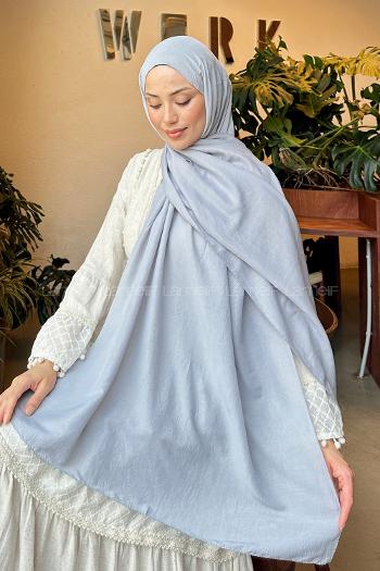 Gray Cotton Cotton Fabric Straight Shawl