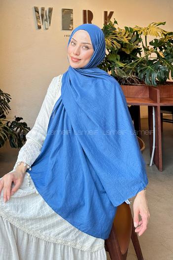 Indigo Cotton Cotton Fabric Straight Shawl