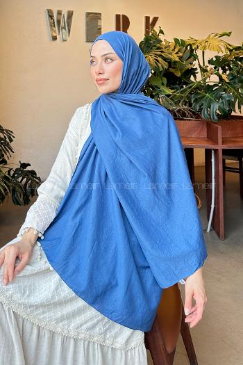 Indigo Cotton Cotton Fabric Straight Shawl