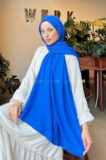 Saxe Cotton Straight Shawl