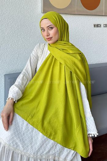 Oil Green Cotton Cotton Fabric Straight Shawl
