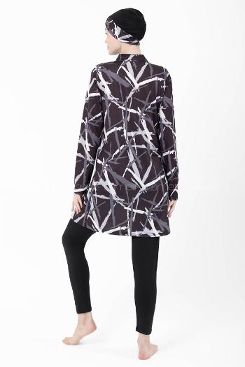 Lamelif Haşama Tesettür Mayo Hijap Antrasit