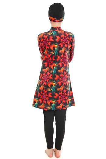 Lamelif Haşama Tesettür Mayo Hijap Bordo