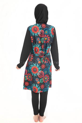 Lamelif Haşama Tesettür Mayo Hijap Renkli