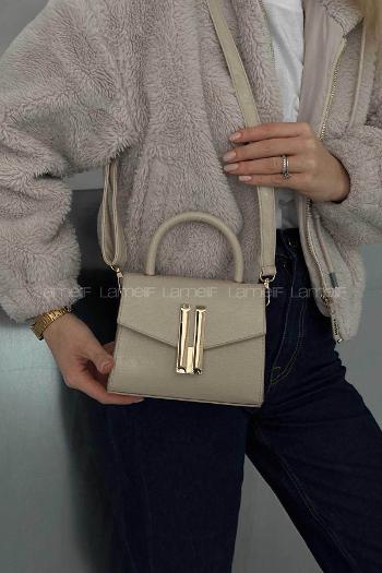 Lamelif Montanna Model Kadın El Ve Omuz Çantası Vizonrengi