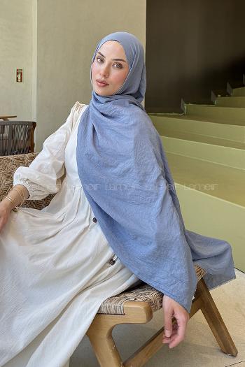 Lamelif Organik Premium Şal Koyu Gri