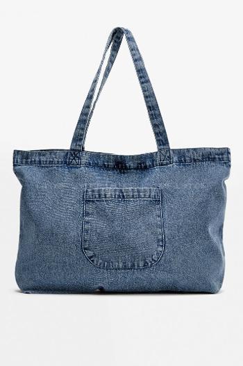 Lamelif Büyük Denim Tote Çanta Kot Mavisi