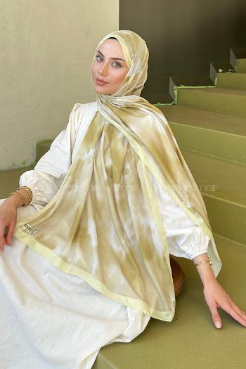 Lamelif Batik Desen Soft Şal Sarı