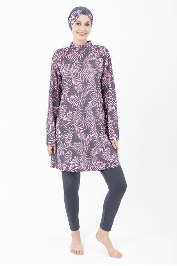 Lamelif Haşama Tesettür Mayo Hijap Lila